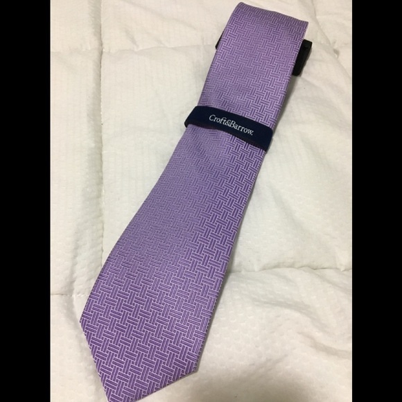 Croft Barrow Men’s Purple Tie New - Picture 1 of 6
